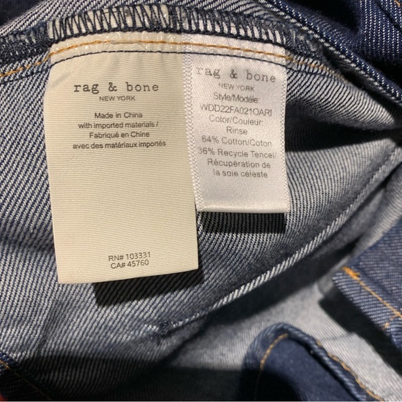 Rag & Bone Navy Wyatt Denim Shirt - ICONS Collection - Picture 10 of 10